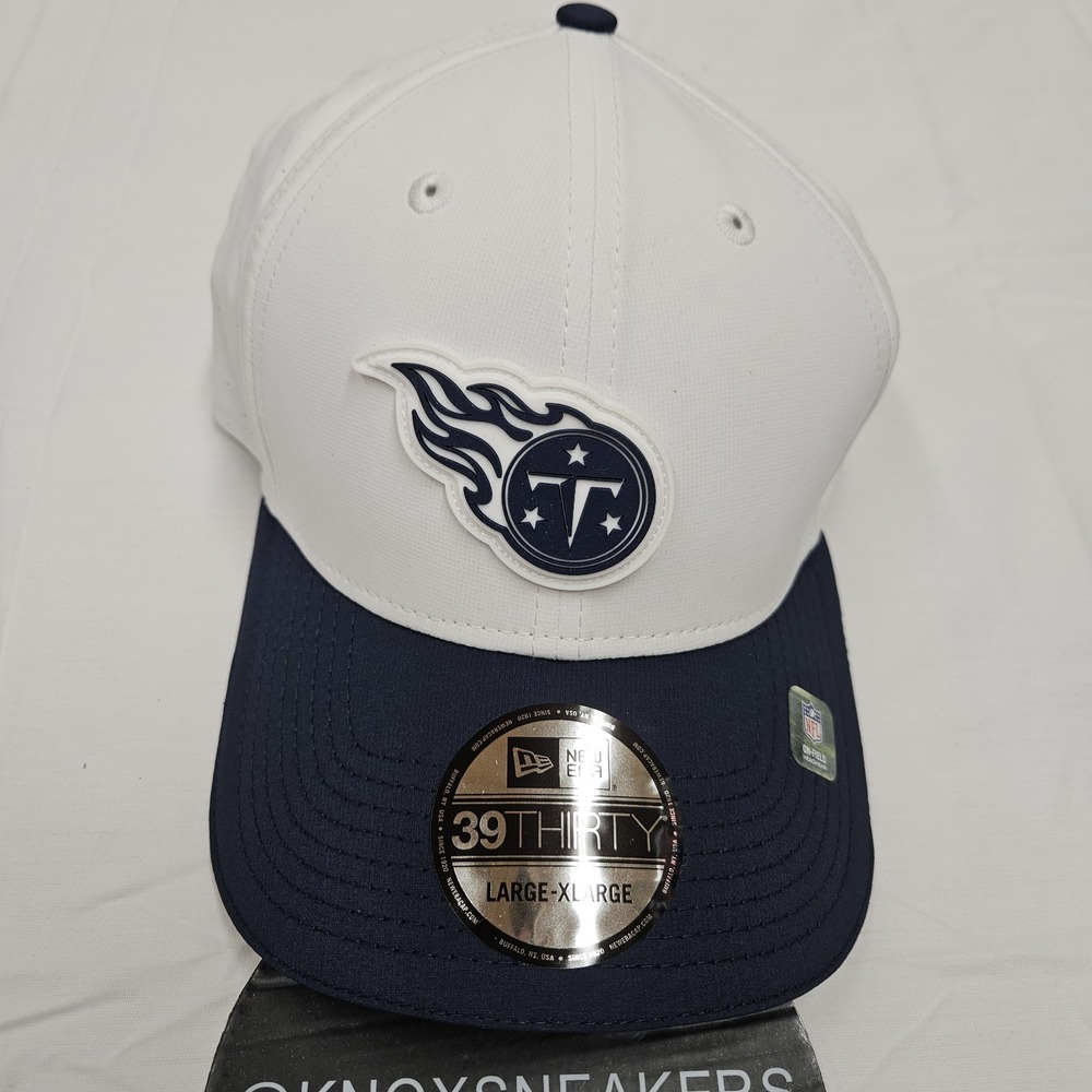 New Era Tennessee Titans NFL 39Thirty Stretch Fitted Hat Cap White Size L/XL